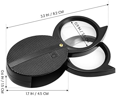 ULTECHNOVO Pocket Magnifying Glass 5X Folding Handheld Portable Magnifier