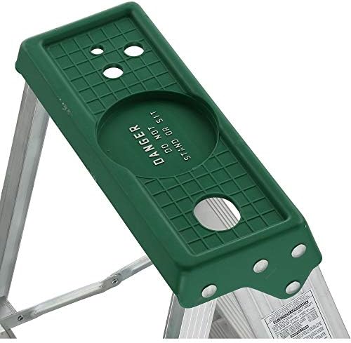 Louisville Ladder AS4006 6-Foot Aluminum Step Ladder, 225-Pound Capacity, Green, 6 Feet