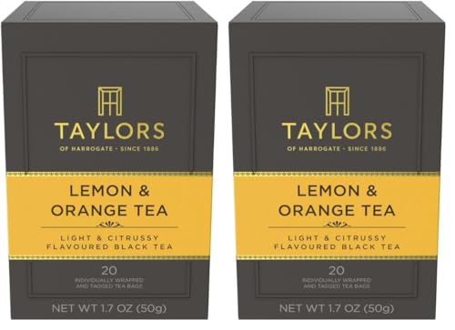 Taylors of Harrogate Green Tea with Jasmine, Individually Wrapped Bags, 20 Count (Pack of 1), Delicate, Floral & Sweet, Caffeinated, Enjoy Hot or Iced, 20 Teabags
