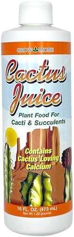 Grow More Cactus Juice (1-7-6) - 16oz of Succulent Fertilizer - Cactus Food for Growth & Root Development - Calcium-Rich Fertilizer for Succulents