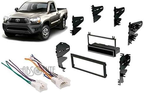 Absolute USA ABS99-8101 Fits Toyota Tacoma 1995-2004 Single DIN Stereo Harness Radio Install Dash Kit Package