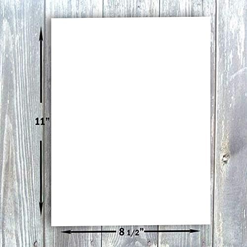 Hamilco White 80lb Cover Heavy 8.5x11 Glossy Cardstock for Photos (50PK)