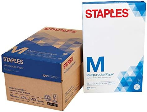 Staples 11-Inch X 17-Inch Multipurpose Paper 20 Lbs. 96 Brightness 500/Ream
