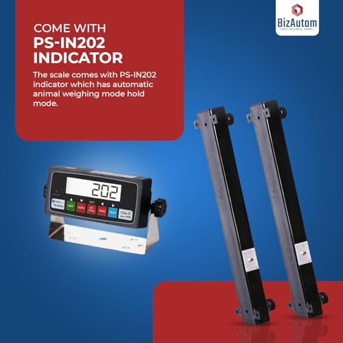 10000lb Load Bar Set for Cattle, Hog, Pig, Goat, Sheep, Alleyway, Chute and Cage Scale | Two Weigh Bar and One Indicator Set (36")