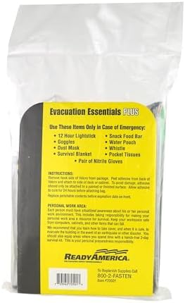 QuakeHold! 70501 1-Person Disaster Evacuation Essentials Plus Kit