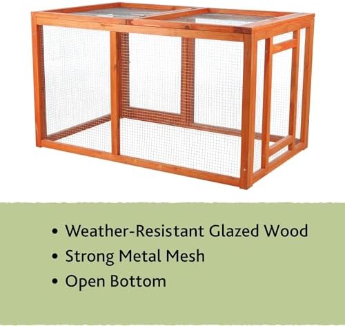 Trixie Natura Chicken Outdoor Run with Mesh-Covered Top, Extension for Natura Chicken Coops (55960, 55962, 55963, 55964)
