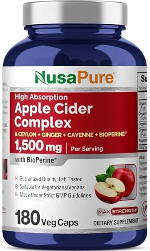 Apple Cider Vinegar Complex, Vegans, 1500mg, 180 Veg Caps - 60 Servings