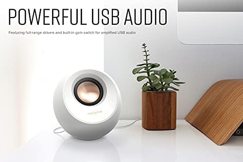 Creative Pebble V3, 2.0 USB-C Desktop Speakers, Bluetooth 5.0, Black