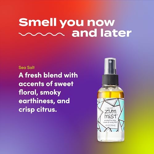 Zum Indigo Wild Mist Room & Body Spray - Aromatherapy Essential Oil Spray - Natural Body Mist & Room Spray - Sea Salt Scent - 4 fl oz