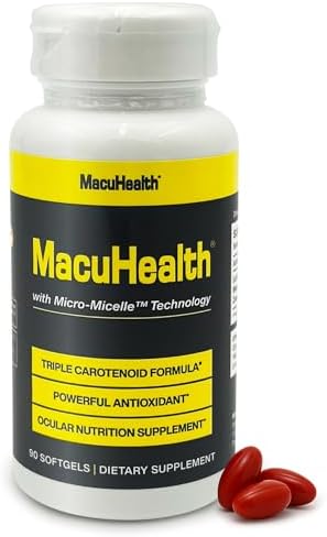 Macuhealth Triple Carotenoid Formula - Eye Vitamins for Adults | 90 softgels, 3 months supply, Advanced Eye Support & Health Eye Formula