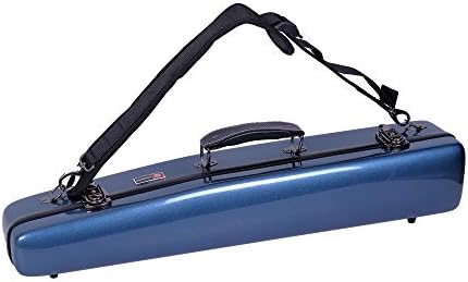 Crossrock Alto Saxophone Case-Fiberglass Hardshell with Backpack Straps in Blue