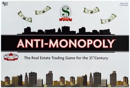 Anti-Monopoly Board Game, Play as a Capitalist or Monopolist, the Original Monopoly Game from University Games