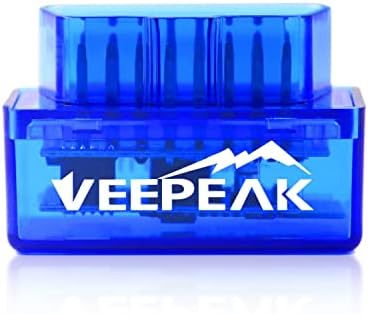 Veepeak Mini Bluetooth OBD2 Scanner Code Reader for Android (NOT for iOS) | Incompatible with iPhone or iPad. Check engine light diagnostics & live