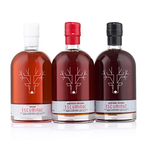 Escuminac Canadian Maple Syrup Gift Set – Value Bundle with 3 Harvests (Extra Rare