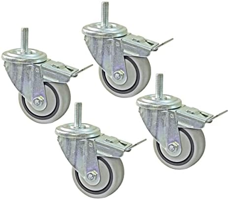Kreg PRS3090 3-Inch Dual-Locking Caster Set, 4 Piece, Silver