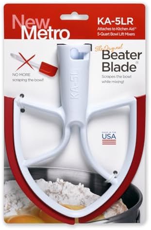 New Metro KA-6LR Original Beater Blade Works w/ Most KitchenAid 6 or 7 Qt Bowl-Lift Stand Mixers, Red