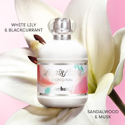 Cacharel Anais Anais, Eau de Toilette for Women, Floral, Green With Notes of White Lily & Musk. A Classic, Romantic, and Timeless Everyday Perfume Spray