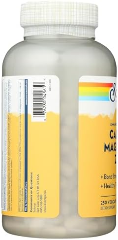 Solaray Calcium, Magnesium, Zinc Capsules, 250 Count