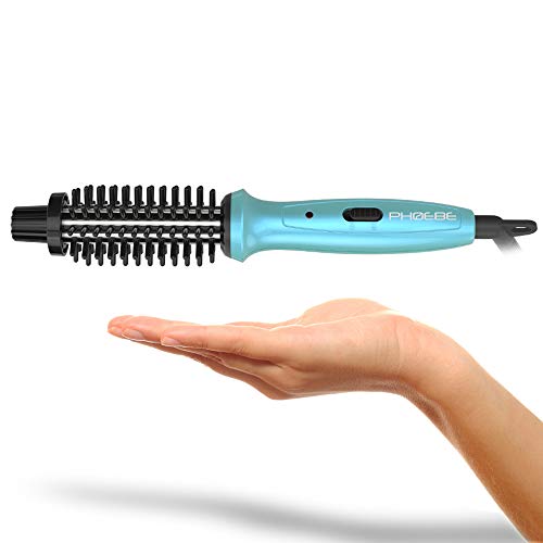 Mini Curling Iron Brush Phoebe 3/4" Hot Curler Brush Anti-Scald Bristles
