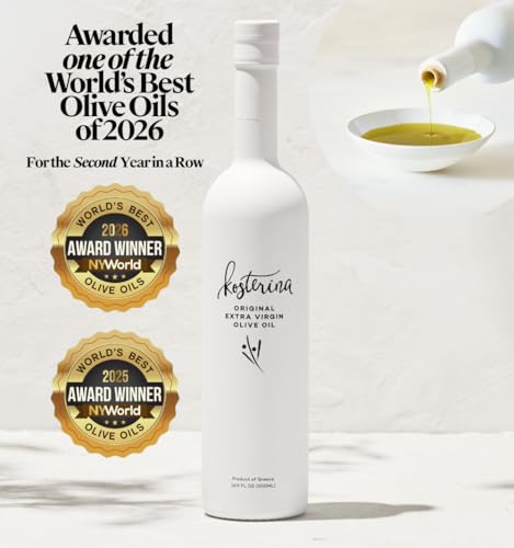 Kosterina Original Extra Virgin Olive Oil, Cold-Pressed EVOO (16.9oz)