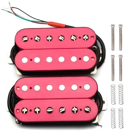 SAPHUE Alnico 5 Humbucker Pickup Double Coil Electric Guitar Pickups Set with Neck and Bridge with Prewired and Screws Parts Accessories Kit Black