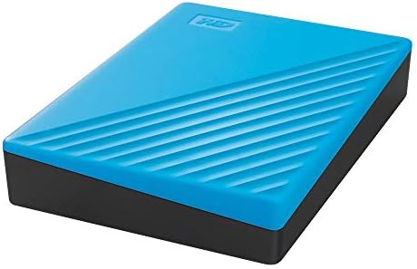 WD 4TB My Passport, Portable External Hard Drive, Blue, backup software with defense against ransomware, and password protection