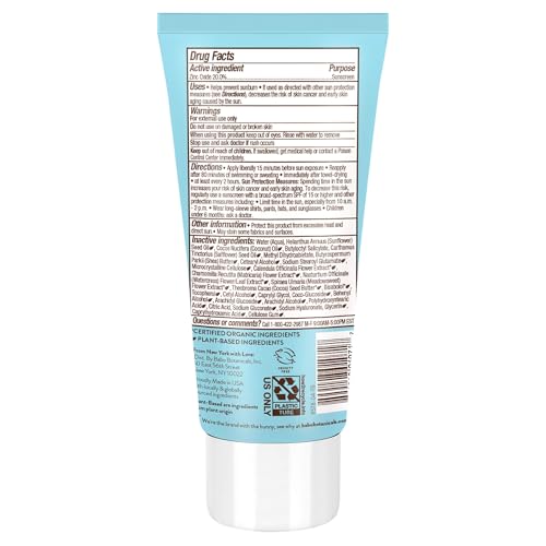 Babo Botanicals Sensitive Baby Mineral Sunscreen Lotion SPF50 - Natural Zinc Oxide - Face & Body - Fragrance-Free - Water-Resistant - EWG Verified