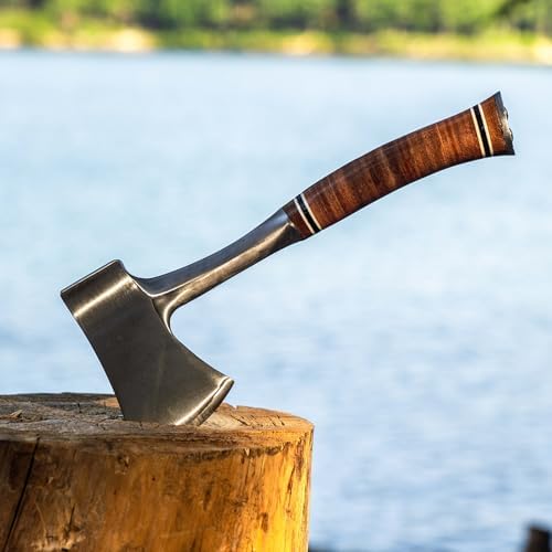 ESTWING Sportsman's Axe - 14" USA Made Special Edition Camping Hatchet with Forged Steel Construction & Genuine Leather Grip - E24ASEA | Made in USA, Outdoor Versatility, Genuine Leather Grip, Forged In One Piece, Heavy Duty Sheath