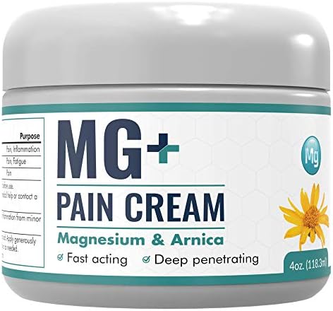 Mars Wellness MG+ Magnesium Cream Pain Relief - Extra Strength Magnesium and Arnica Cream - 4 OZ Tub - Neuropathy, Muscle Pain
