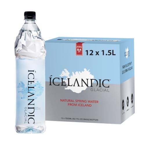Icelandic Glacial Natural Spring Alkaline Water, 16.9 Fl Oz (Pack of 24) | Natural Spring Alkaline Water