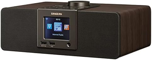 Sangean WFR-32 Internet Radio/AUX/Bluetooth/Smart Local Radio Preference Management/USB Playback and Phone Charging Digital Wooden Cabinet Radio