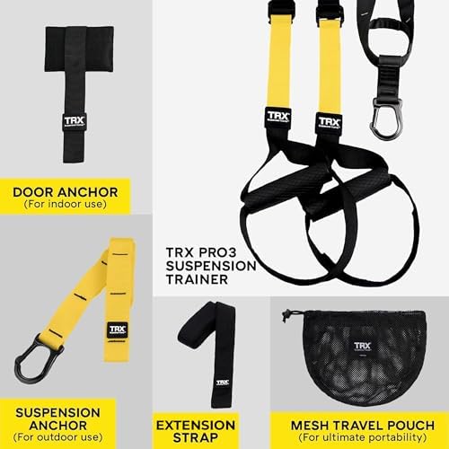 TRX Pro3 Home Gym System – Professional-Grade Suspension Trainer for Strength Training, HIIT, Cardio & Full-Body Workouts