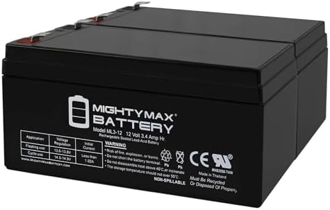 Mighty Max Battery ML3-12 Replacement for Toro Lawn Mower # 106-8397 BATTERY-12V 3.4Ah