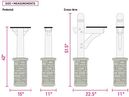 Premium Mailbox Post Set Cross-Arm Classic Coffee