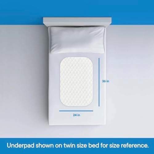RMS Ultra Soft 4-Layer Washable and Reusable Incontinence Bed Pad, 34"x36" | Premium Quilted Bed Pad for Incontinence, waterproof reusable protector helps keep mattresses, furniture and wheelchairs dry