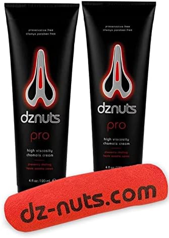 dznuts Men's Pro Chamois Cream, Anti -Chafing Cream for Saddle Sores, Chafing, Rubbing, Inner Thighs Friction for Cyclists, Runners, Triathletes
