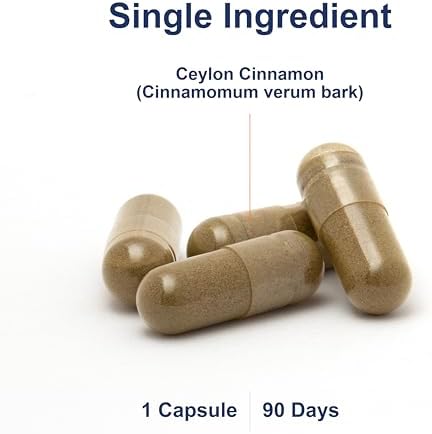Carlson Ceylon Cinnamon, Cinnamon Supplements, 500 mg, 180 Capsules