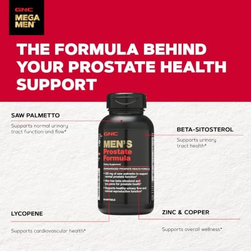 GNC Men's Prostate Formula, 60 Softgels, Supports Normal Reproductive Function
