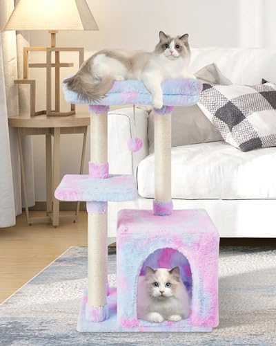 Cute Cat Tree Kitten Cat Tower Condo Cat Furniture Sisal Scratching Posts G