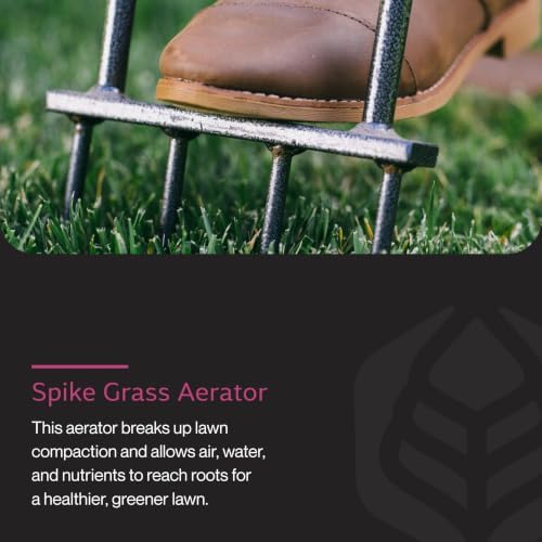 Yard Butler Manual Lawn Coring Aerator, ID-6C - Lawn Care Tool for Aerating - Long-Handled - Power-Coated Steel Construction - Comfortable Cushioned Handles Garden Tool - Easy to Use | Long-Handled Aerator, Powder-Coated Steel Construction, Cushioned Han…