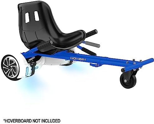 Hover-1 Buggy Hoverboard Attachment - Compatible with Most 6.5" & 8" Electric Hoverboards, Hand-Operated Rear Wheel Control, Adjustable Frame & Straps