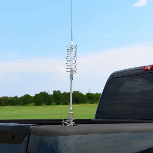 Tram 5,000-Watt Penetrator Sparrow 26 MHz to 30 MHz CB Antenna with 49-1/4 Inch Stainless Steel Whip and 6-Inch Shaft