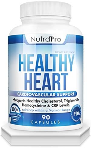 NutraPro Healthy Heart - Heart Health Supplements. Artery Cleanse & Protect .Supports Healthy Cholesterol and Triglyceride. GMP Certified.