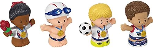 Little People Collector Team USA Classic Sports Special Edition Set for Adults & Fans, 4 Athlete Figures in Display Package