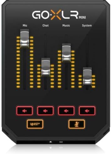 TC Helicon GoXLR MINI Online Broadcast Mixer with USB/Audio Interface and Midas Preamp, Officially Supported on Windows