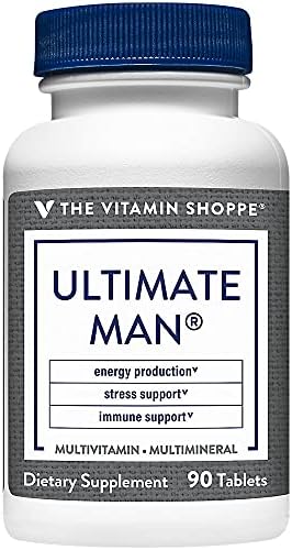 The Vitamin Shoppe Ultimate Man Multivitamin - High Potency Daily Multi with Energy Blend, Complete Nutrition for Men (90 Tablets)