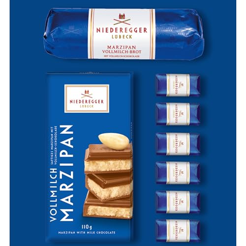 Niederegger Milk Chocolate Marzipan Bar 110g/3.8 oz | Delicious world-renowned Marzipan encased with Rich