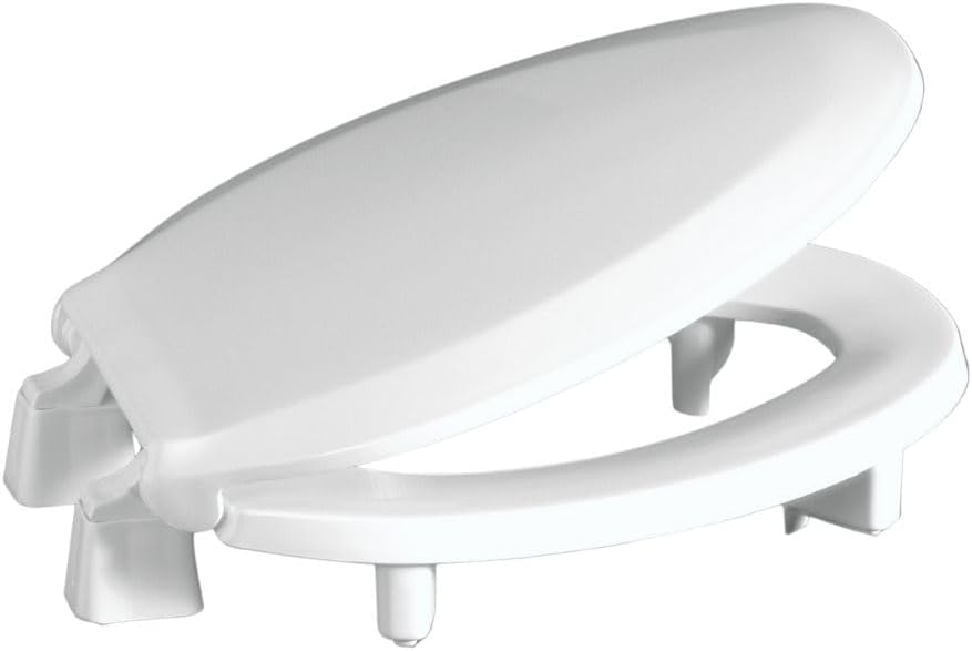 Centoco 3 inch Raised Toilet Seat for Seniors, Elongated, White | Closed Front, Cover, Plastic, 3L800STS-001, Made in the USA