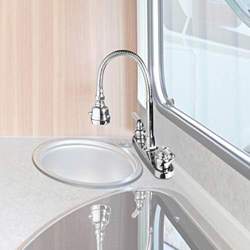RV Kitchen Faucet,Camper RV Sink Faucets Kitchen Replacement,8 inch 2 Hole
