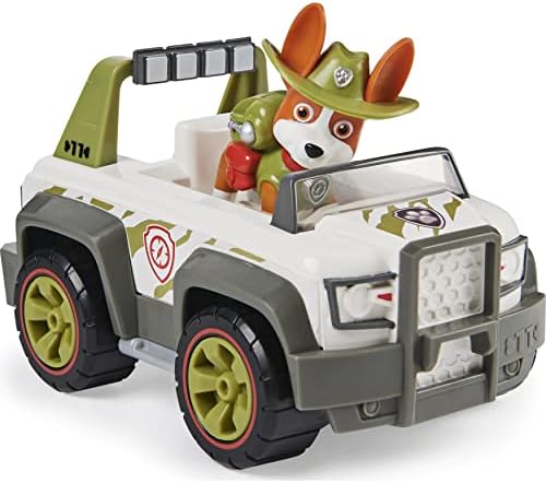 Paw Patrol, Tracker’s Jungle Cruiser Vehicle with Collectible Figure, for Kids Aged 3 and up